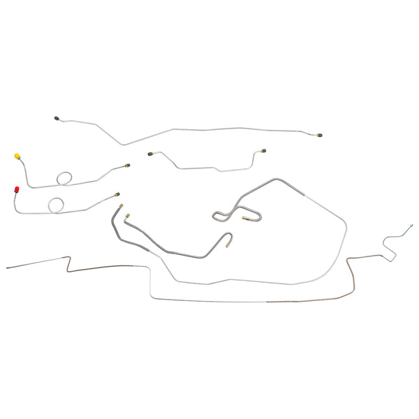 1966 Dodge A-Body Dual Master Conversion Brake Line Kit 7pc, Stainless