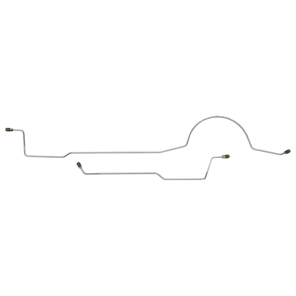 1970-73 Mopar E-Body Rear Axle Brake Lines 8-3/4" Axle 2pc, Stainless