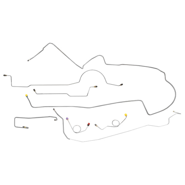 1972 Dodge Challenger Power Disc Brake Line Kit 7pc, Stainless