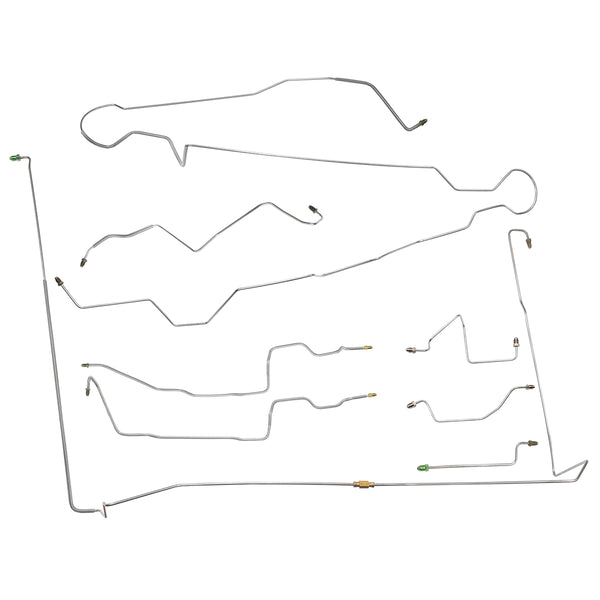 2002-04 Dodge Dakota 4x4 V8 Ext. Cab Shortbed 4 Wheel Disc Complete Brake Line Kit 7pc, Stainless