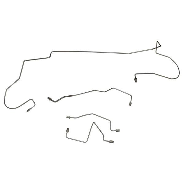 2002-04 Dodge Dakota V6 4WD ABS Front Brake Line Kit 4pc, Stainless