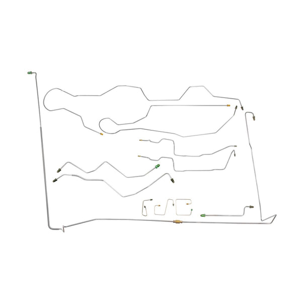1997-02 Dodge Dakota 4x4 Extended Cab Shortbed Front Disc/Rear Drum w/ABS Brake Line Kit 11pc, Stainless
