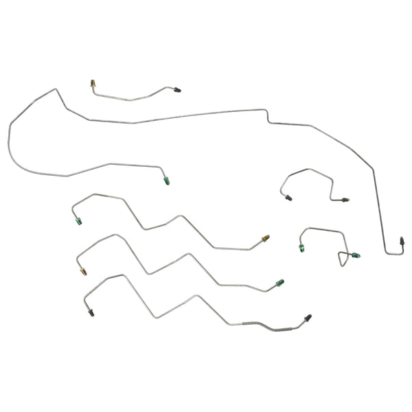 2002-03 Dodge Durango V6 4WD Four-Wheel Disc w/ ABS 3/16" Front Brake Line Kit 7pc, Stainless