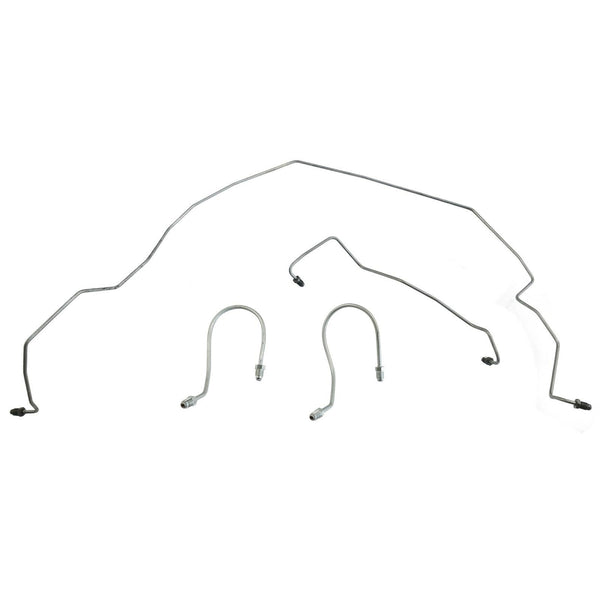 2004-06 Dodge Durango 4x4 Disc Brakes with ABS Preformed Front Brake Line Kit 4pc Stainless