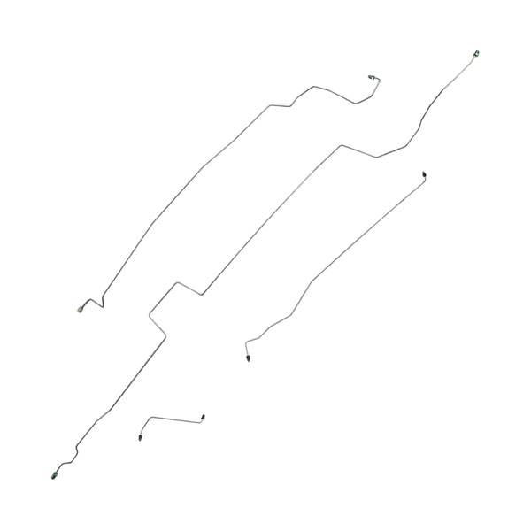 2004-06 Dodge Durango 4x4 Disc Brakes with ABS Preformed Mid to Rear Brake Line Kit 4pc Stainless