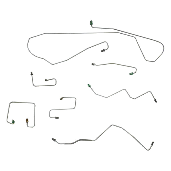 1998-02 Dodge Durango 4WD V6 Power Disc Rear Drum w/ ABS Front Brake Line Kit 7pc, Stainless