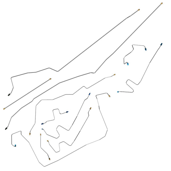 2002-2007 Dodge Truck 2500 4WD Crew Cab Long Bed with ABS Complete Brake Line Kit 9pc Stainless