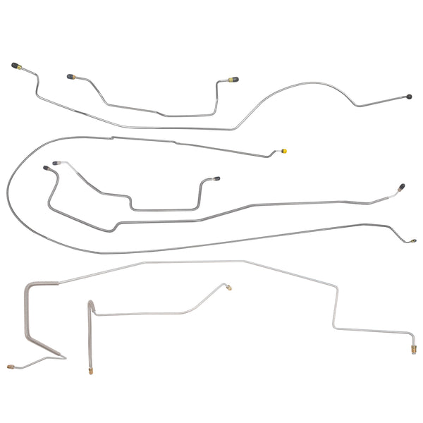 1978-79 Dodge Truck 2WD Std. Cab Longbed Power Disc Brake Line Kit 7pc, Stainless