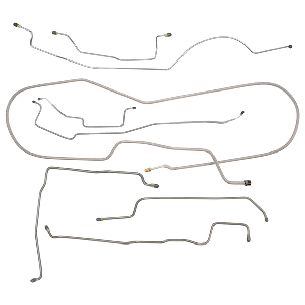 1990-93 Dodge Ramcharger 4WD Power Disc Brake Line Kit 8pc, Stainless