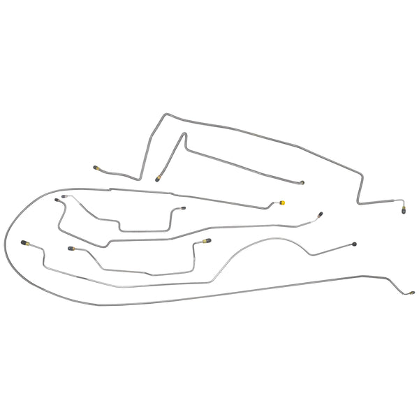 1991-93 Dodge Truck 2WD 3/4-Ton Std. Cab Longbed Power Disc Brake Line Kit 8pc, Stainless