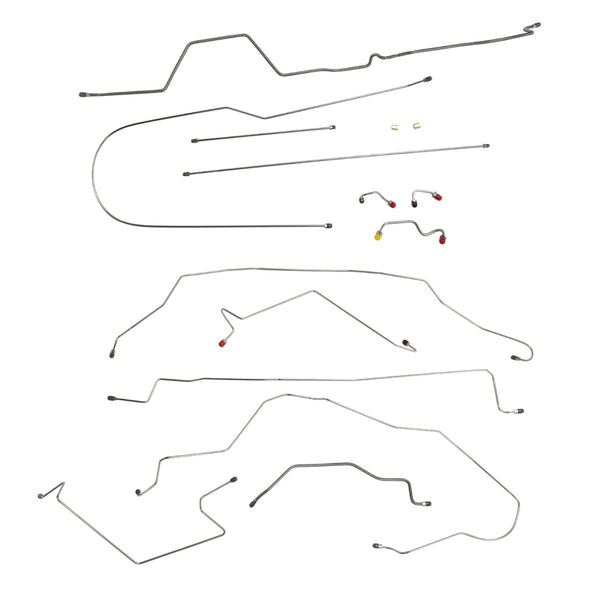 1995-97 Dodge Ram 1500 4WD Std. Cab Shortbed Four-Wheel ABS Complete Brake Line Kit, Stainless