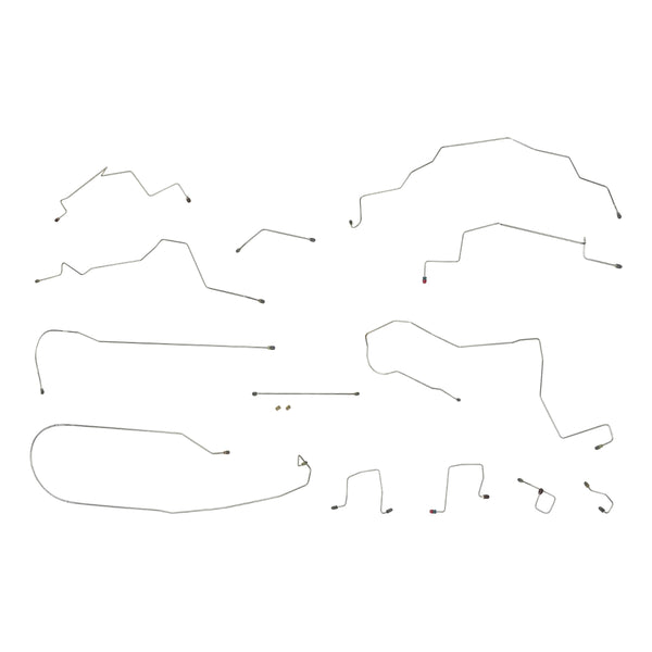 1998-01 Dodge Ram 1500 2500 2wd & 4wd All Bed & Cab Sizes Rear Disc & Rear ABS Brake Line Kit 13pc, Stainless