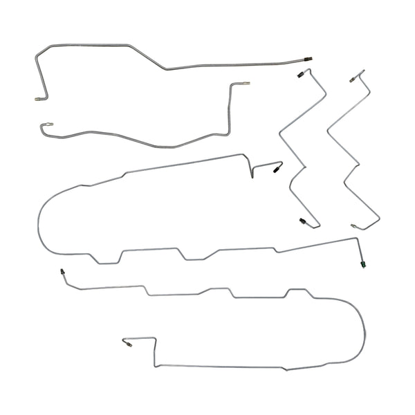 1996-00 Dodge Plymouth Grand Caravan Grand Voyager 119.3" WB Four-Wheel Disc w/ABS W/Load Valve Mid Chassis Brake Line Kit 6pc. Stainless