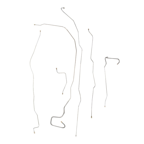 1957 DeSoto Firedome/Fireflite/Adventurer Power Drum Brake Line Kit 6pc, Stainless