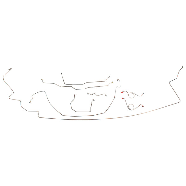 1967 Ford Galaxie Power Disc Brake Line Kit 8pc, Stainless