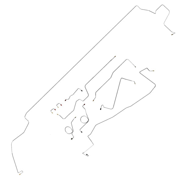 1968 Ford Galaxie Power Disc Brake Line Kit 9pc, Stainless