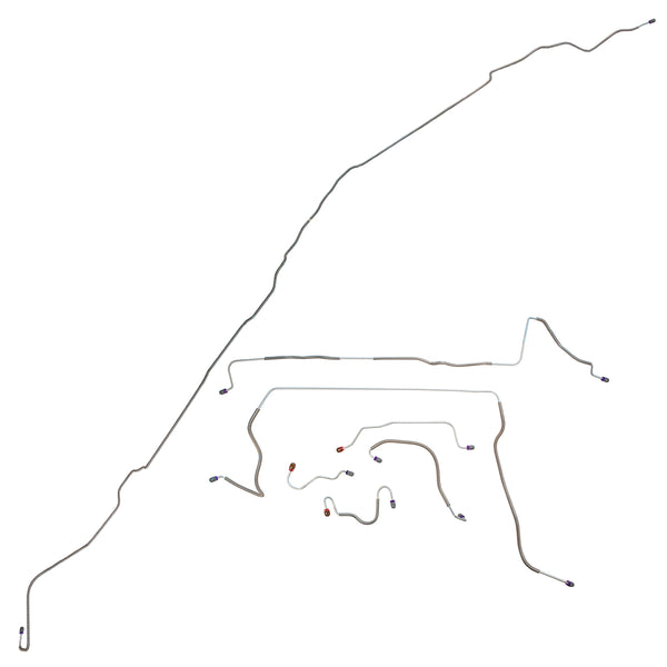 1974-78 Ford Mustang II Power Disc Brake Line Kit, Stainless