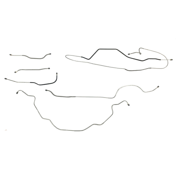 1957 Ford Custom Fairlane Manual Drum Brake Line Kit 6pc Stainless