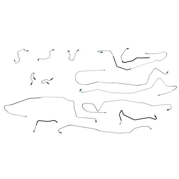 1995 (Late)-02 Ford/Mercury Taurus/Sable Front Disc/Rear Drum w/o ABS w/Load Valve Complete Brake Line Kit 9pc, Stainless