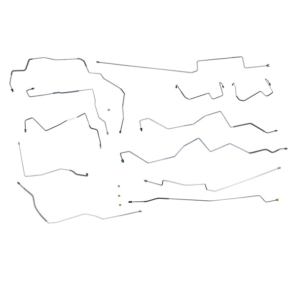 2002-04 Ford Lincoln Expedition Navigator Four-Wheel Disc Four-Wheel ABS Complete Brake Line Kit 12pc, Stainless