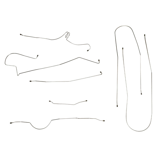 1961-64 Ford F100 F150 Truck 2WD Longbed Manual Drum Brake Line Kit 6pc, Stainless