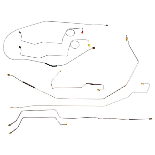 1967-70 Ford F250 2WD Std. Cab Shortbed Manual Drum Brake Line Kit, Stainless