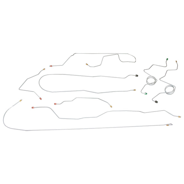 1976 Ford F250 4WD "Highboy" Std. Cab Longbed Power Disc Brake Line Kit 8pc, Stainless