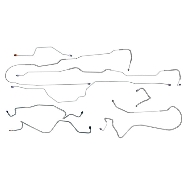 1990 Ford F150 4WD Std. Cab Shortbed Power Disc Brake Line Kit 8pc, Stainless