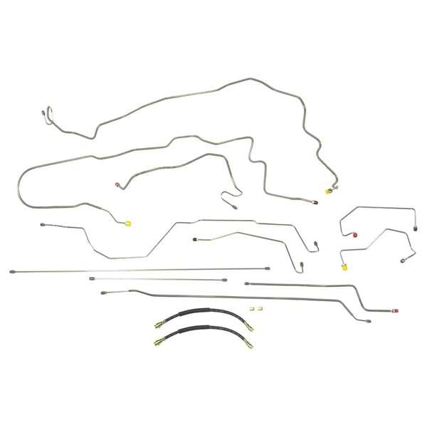 1997-03 Ford F150 2WD Std or Ext Cab Long or Short Bed Four Wheel Disc Four-Wheel ABS Complete Brake Line Kit 11pc, Stainless