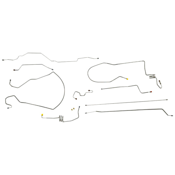1997-03 Ford F150 4WD Std Or Ext Cab Long Or Short Bed Rear ABS Rear Drum Complete Brake Line Kit 10pc Stainiless