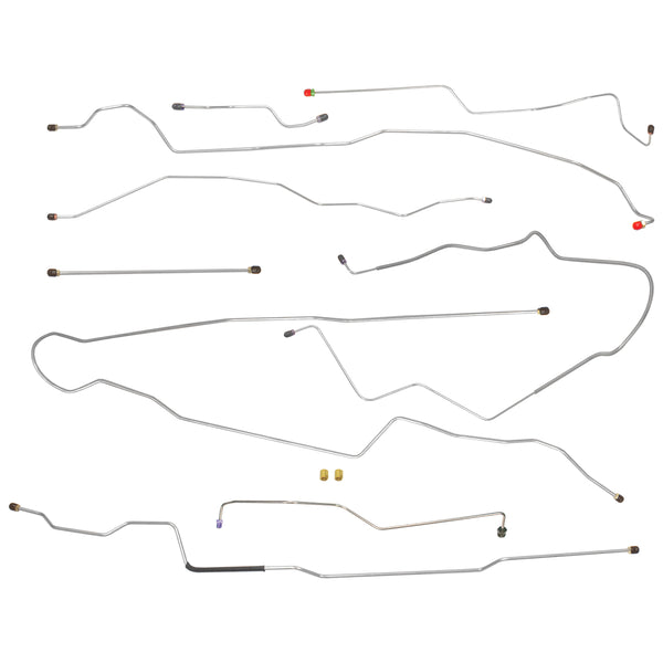 1999-03 Ford F250 F350 2wd Or 4wd Ext Or Crew Cab Long Bed Rear ABS Complete Brake Line Kit 8pc Stainless