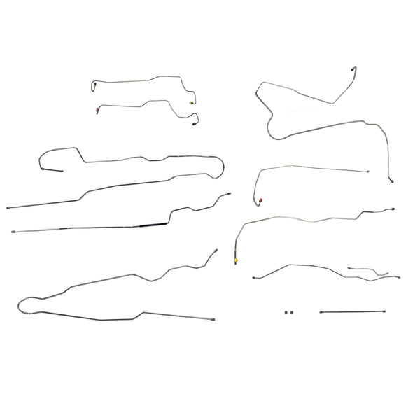 1999-03 Ford F250 350 2WD or 4WD Single or Dual Rear Axle All Cabs All Beds Four-Wheel ABS with "H", "K", or "O" Marking Power Disc Complete Brake Line Kit, Stainless
