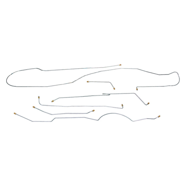 1955 Ford Thunderbird Power Drum Brake Line Kit 7pc, Stainless