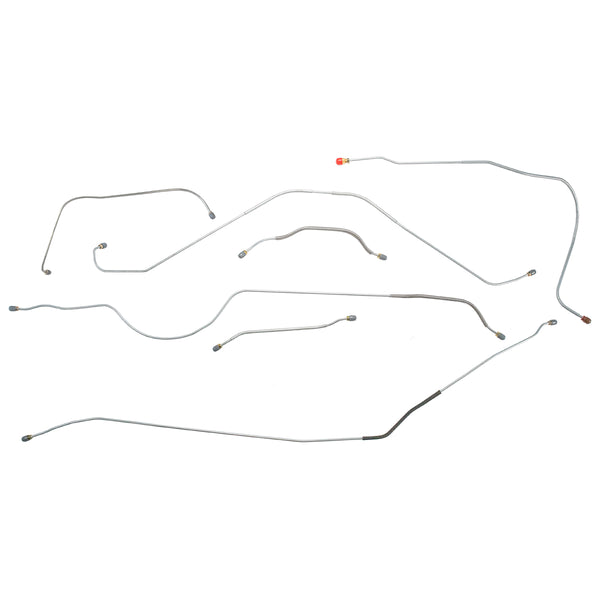 1957 Ford Thunderbird Power Drum Brake Line Kit 7pc, Stainless