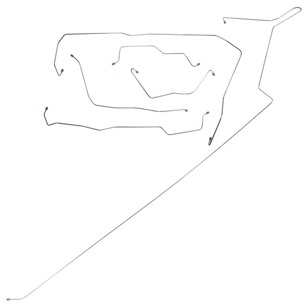 1963 Ford Thunderbird Power Drum Brake Line Kit 6pc, Stainless