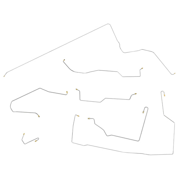 1966 Ford Thunderbird Power Disc Brake Line Kit 7pc, Stainless