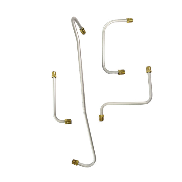 1957 Ford Thunderbird 312CID Dual-Quad Pump to Carb Lines 4pc, Stainless