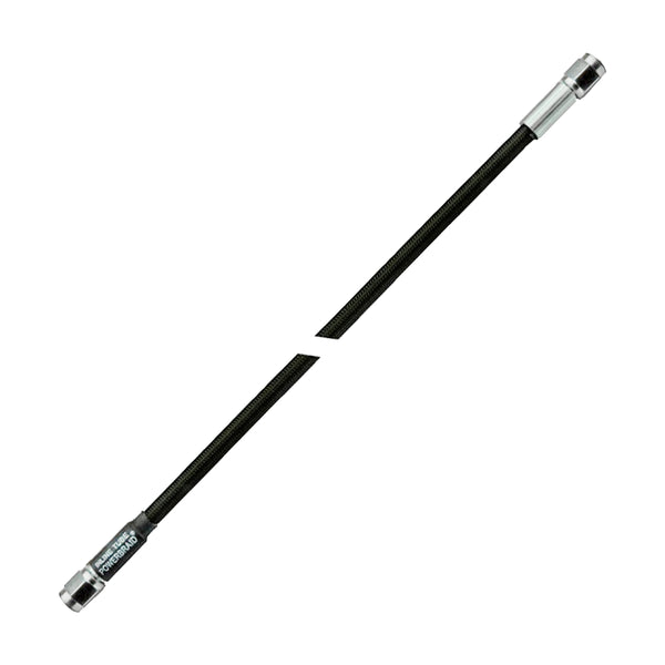 12" Stainless Braided Flex Hose -3AN Female To -3AN Female Black Covering 1pc
