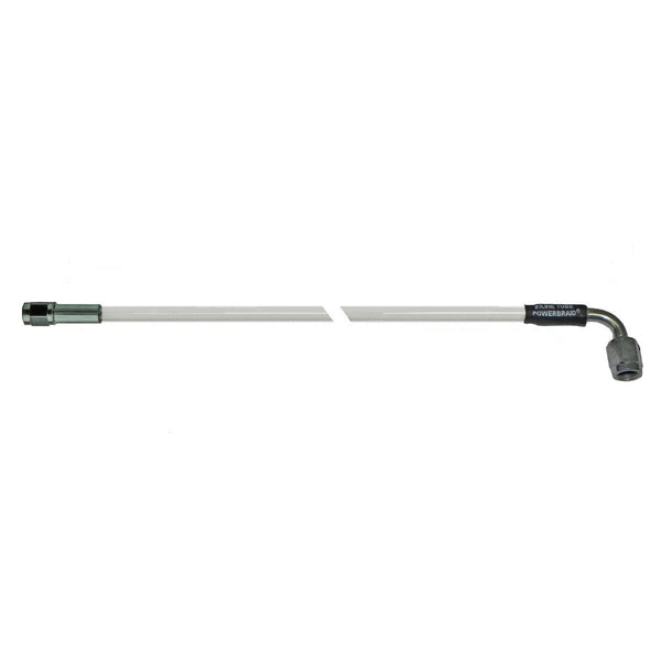 21" Stainless Braided Hose -3AN Female to -3AN 90 Female