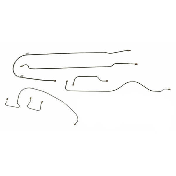 1946-47 Hudson Commodore, Manual Drum Brake Line Kit 6pc, Stainless