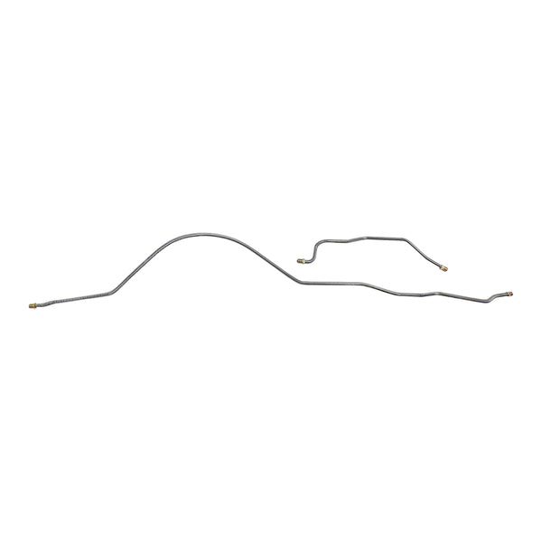 1984-87 Jeep Cherokee XJ Front Disc Rear Drum Rear Axle Brake Lines 2pc, Stainless