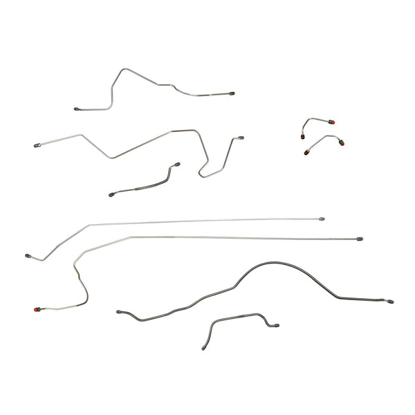 1988-90 Jeep Cherokee XJ (Mid-Size) Power Disc Brake Line Kit 9pc, Stainless