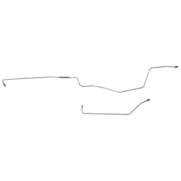 2002-05 Jeep Liberty Four-Wheel Disc w/o ABS w/o TC 3/16" Rear Axle Brake Lines 2pc, Stainless
