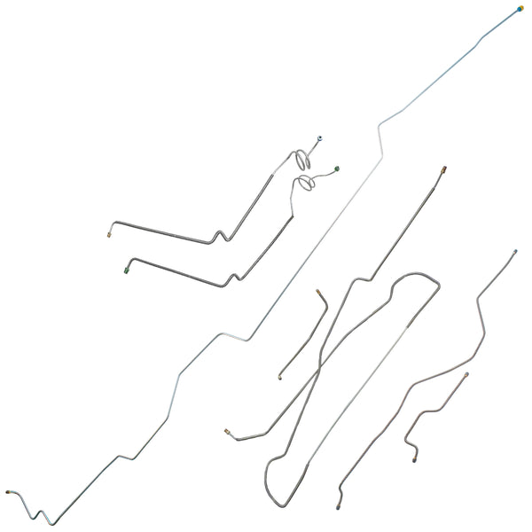 1976-79 Jeep J-20 3/4-Ton Std. Cab Longbed Brake Line Kit 7pc, Stainless