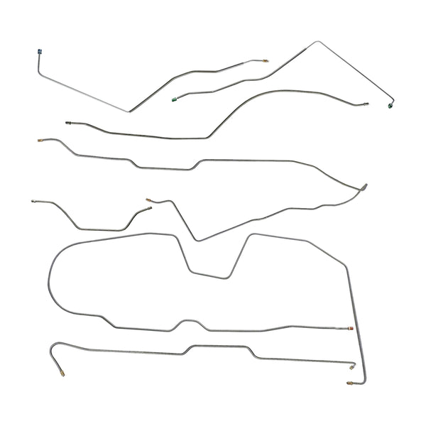 1983-85 Jeep CJ-8 AMC 20 Wide Axle Complete Power Brake Line Kit 7pc, Stainless