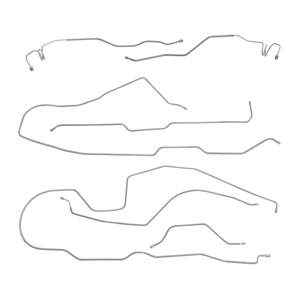 1982 Jeep CJ-7 Wide Axle Model 20, Standard Transmission Complete Manual Brake Line Kit 7pc Stainless