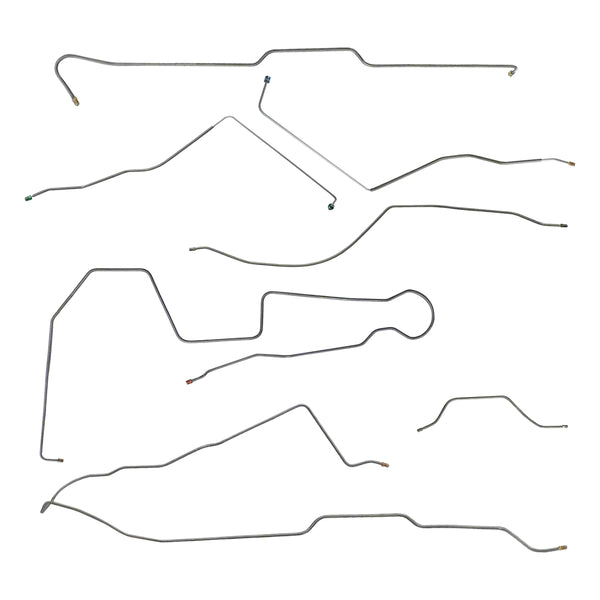 1983 Jeep CJ-5 Complete Power Brake Line Kit 7pc, Wide Model 20, Stainless