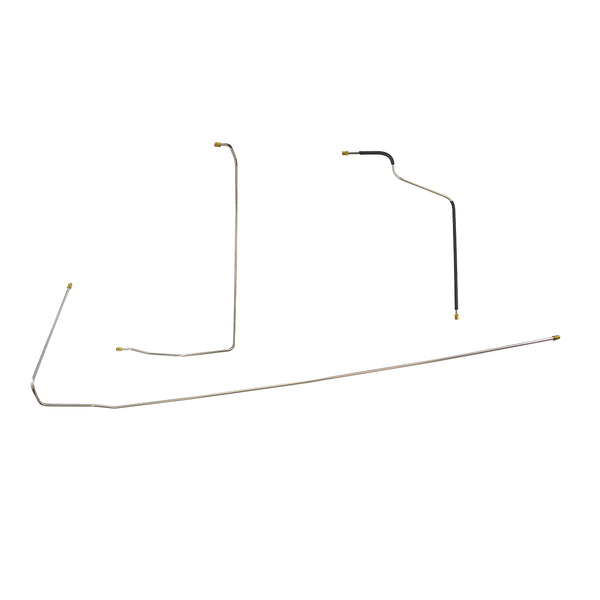 1953 Jeep CJ-3B 5/16" Main Fuel Lines 3pc, Stainless