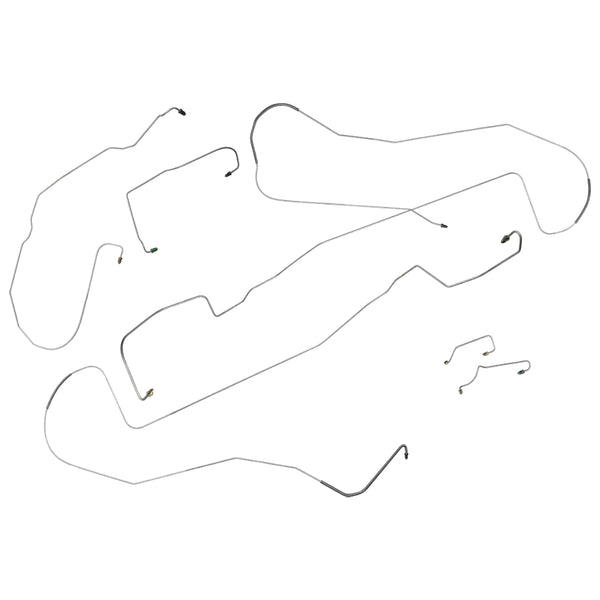 2000-02 Saturn SL-Series 3rd Gen 102.4 WB with ABS Brake Line Kit 8pc, OE Steel