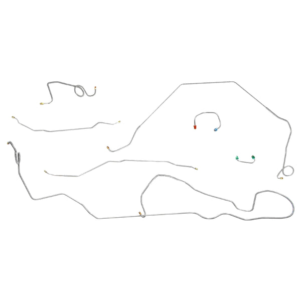 1984-86 Mercury Capri Power Disc Brake Line Kit 7pc, Stainless